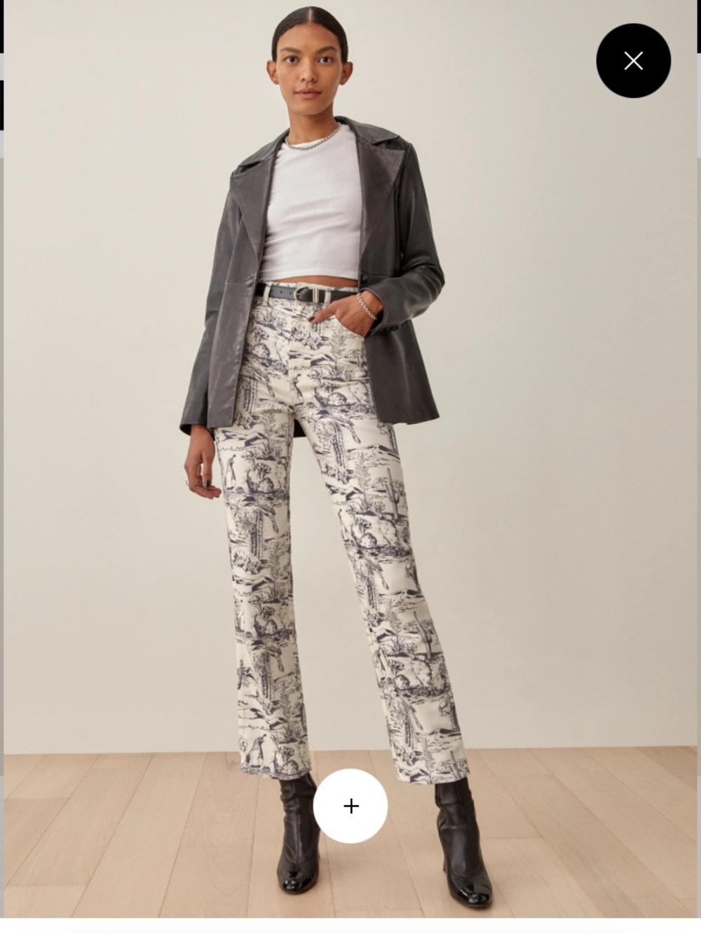 Reformation Oasis Desert Toile High-Rise Straight Jeans
